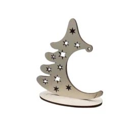 Дерев'яна новорічна заготовка Ялинка з логотипом Фанера 10х13 см